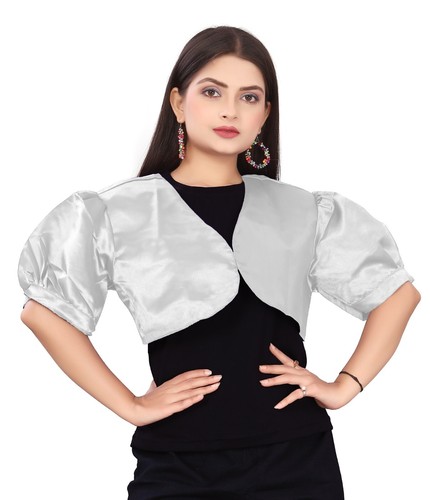 Satin Cropped Bolero Koti Kurzarm Damen Bolero Cardigan Bolero Jacke S109 - Bild 197 von 210