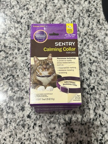 Image showcasing SENTRY Calming Collar for Cats - 8-count - Lavender Chamomile | eBay