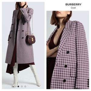 burgundy burberry coat