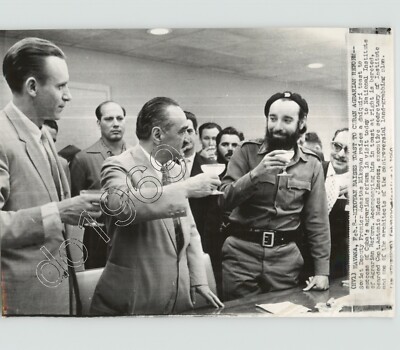 HAVANA, CUBA Soviet Dep. Anastas Mikoyan W/ Antonio Jimenez Vtg 1960 Press Photo