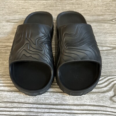 ZARA X Rhuigi Triple Black Monochromatic Pool Slides Size 39  display picture 3