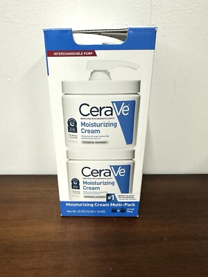 CeraVe Moisturizing Cream Multi-Pack, 16 oz Jar with Pump + 16 oz JAR
