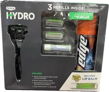 WHOLESALE LOT OF 3 SCHICK HYDRO RAZOR & EDGE SHAVE GEL GIFT SET *SEE DESCRIPTION