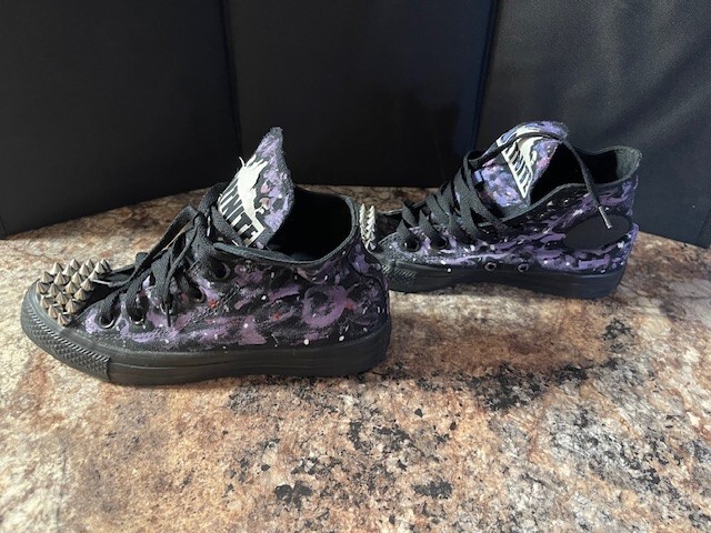 Converse Chuck Taylor Fortnite Black/Purple M W Studded Spikes