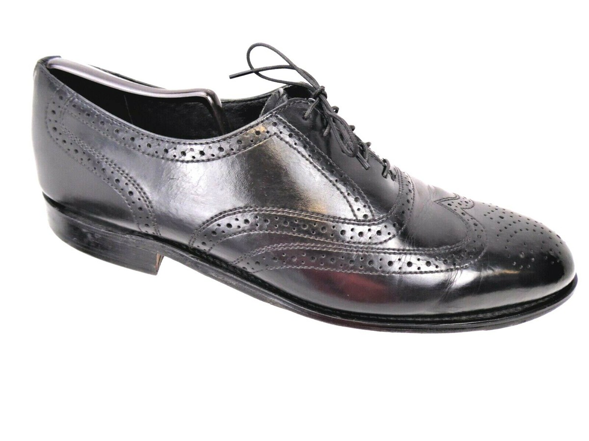 Bostonian Stockbridge Black Leather Wingtip Brogue Oxfords Mens 11.5 D Bostonian Wing Tip-Men main image 4