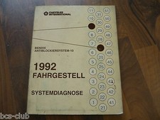 #J014 CHRYSLER DODGE JEEP 1990-1992 BENDIX ABS-10 Diagnose WERKSTATT HANDBUCH