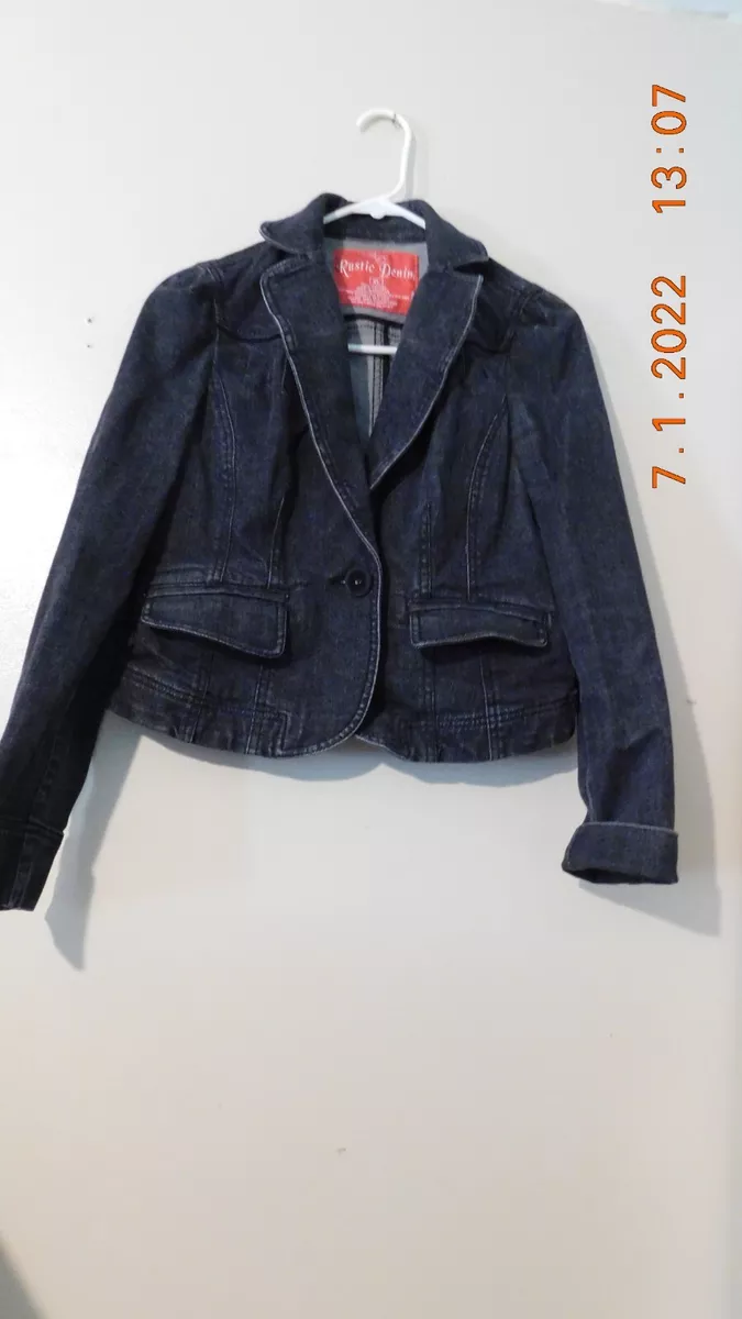 Faded black denim jacket womens cheap