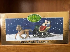 🔥 LEMAX ENCHANTED VILLAGE Poly-Resin Figurines "Village Sleigh," New in Box