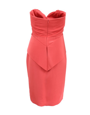 NWT $695 Marchesa Notte Silk Cocktail evening prom social Peplum