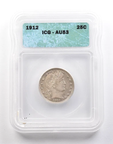 1912 Barber Quarter AU53 ICG *2205