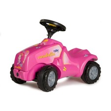 Pink Ride On Tractor Toy Horn & Opening Bonnet Outdoor Kids Foot to Floor Cars