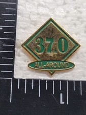 GYMNASTICS 37.0 ALL AROUND HAT LAPEL PIN PIN BACK USED Z2692