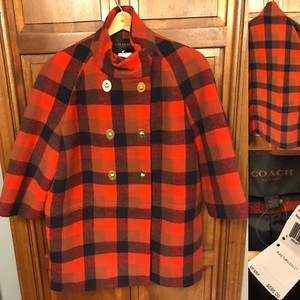 coach plaid coat
