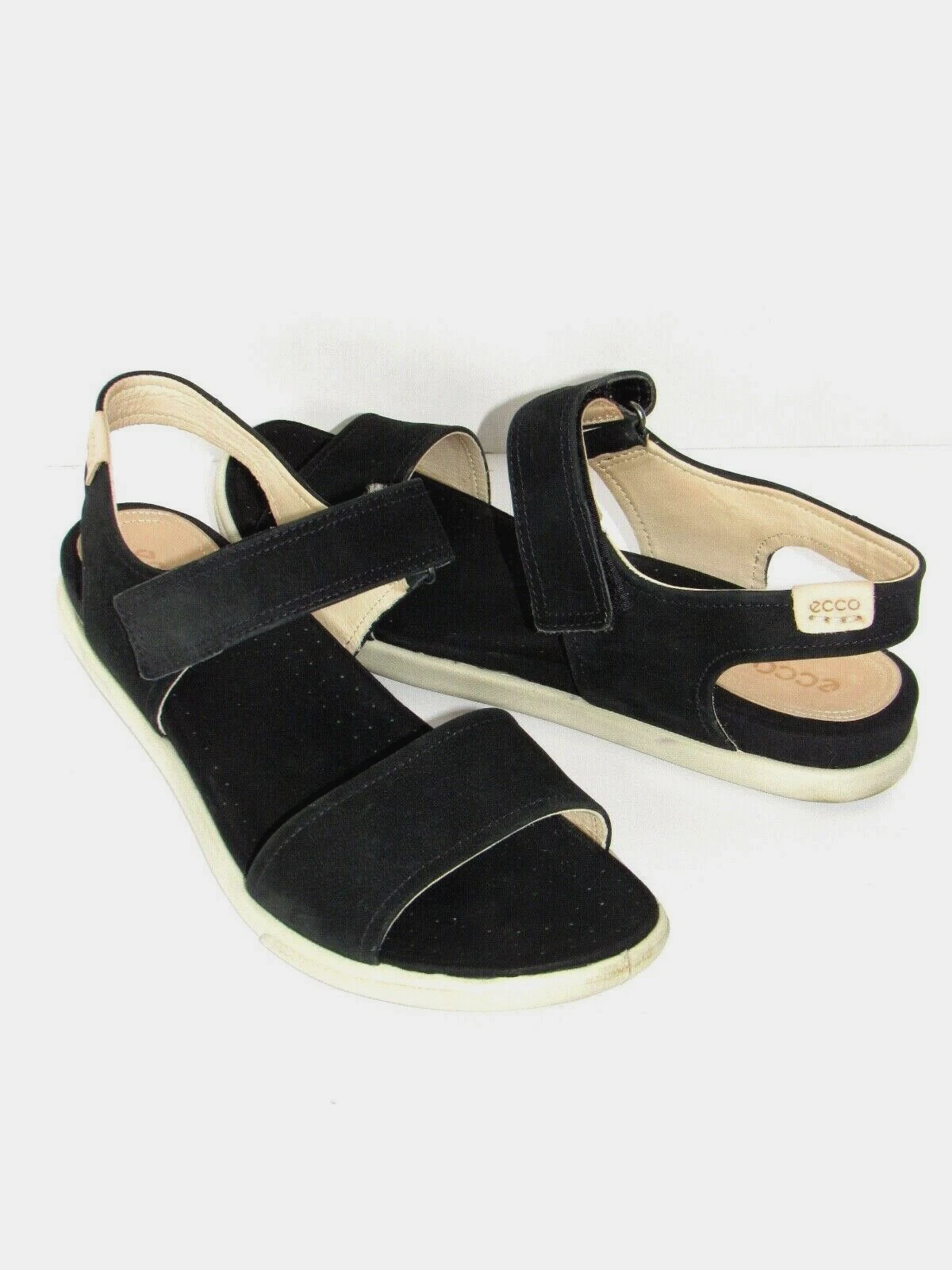 Sandali donna ECCO neri scamosciati slingback TG 11