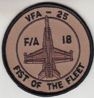 Vfa 25 Fist Of The Fleet Desert F A 18 Shoulder Patch Ebay