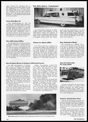 1959 Albert Walker Ambulandau Ambulance Photo Miller Meteor Car Article Print Ad