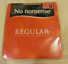 No Nonsense Premium Nylon Pantyhose Tan Size Q, Toe - 026