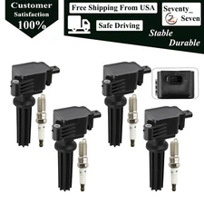 4pcs Ignition Coil and Iridium Spark Plug Kit For Lincoln MKZ MKT MKC 2.0L 2.3L