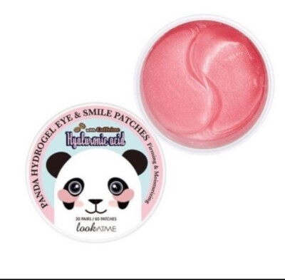 Look At Me Panda Hydrogel Eye & Smile Patches Hyaluronic Acid + Caffeine 30 Pair