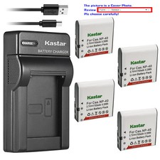Kastar Battery Slim Charger for Casio NP-40  Casio Exilim Zoom EX-Z300 Camera