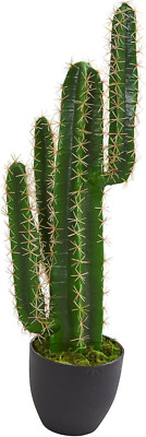 Lifelike 3' Artificial Cactus Plant - Perfect Green Decor for Any Space