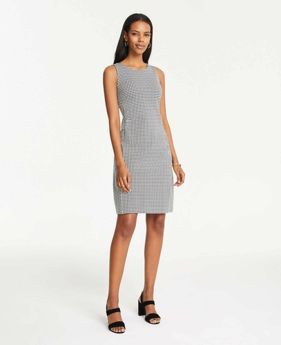 Ann Taylor Black White Houndstooth 