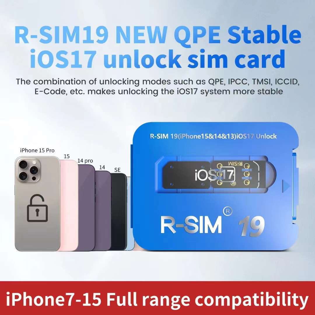 R-SIM19 NEW QPE Stable Unlock SIM Card for iPhone 15 Plus 14 13