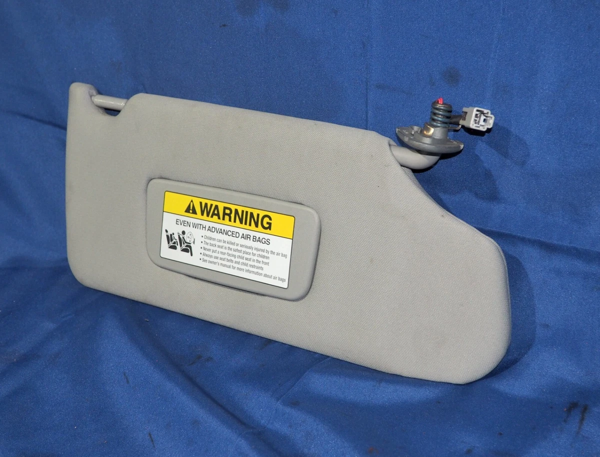 2005 2007 Honda Accord Passenger Right Side Sun Visor Gray Cloth OEM W Warranty