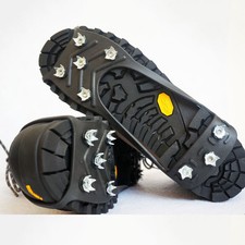 Impugnature da neve antiscivolo ghiaccio tacchetti 8 punte borchie pinze per scarpe