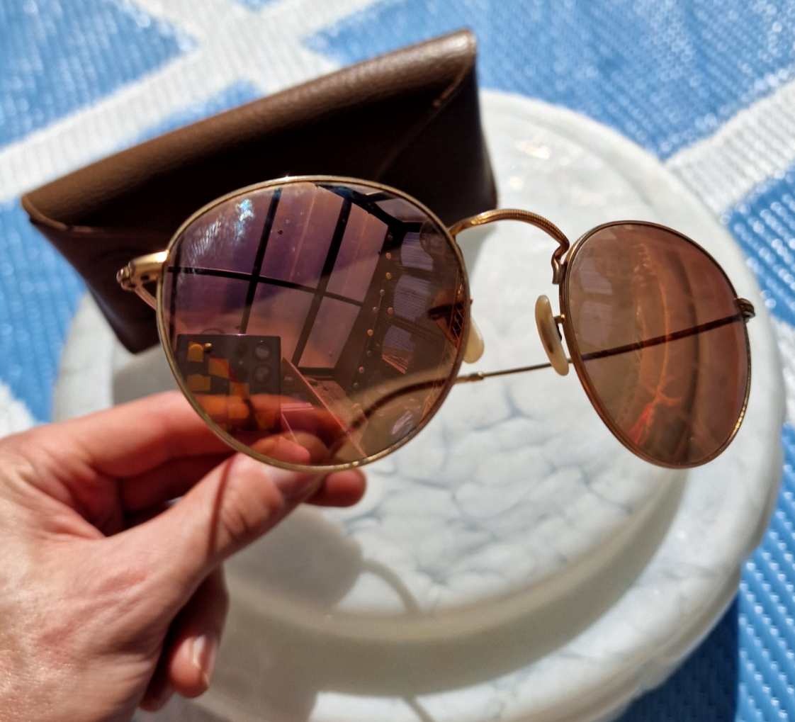 Round Metal Rayban Metallo Ray-Ban RB3447 Round Metal Gold Dark