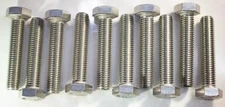 M12 x 1.75 x 45mm Stainless Steel Hex Head Bolts (Qty 10) | Rust-Resistant
