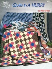QUILTS IN A HURRY Quilting Pattern Book by Rita Weiss - New