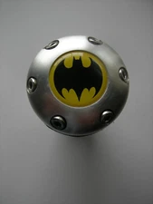 BATMAN LOGO ALUMINUM LEATHER GEAR SHIFT KNOB TRANSMISSION  SHIFTER