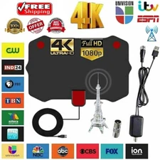 5600 Miles Range TV Antenna Digital HD Antena Indoor HDTV 1080P 4K 13ft Cable US