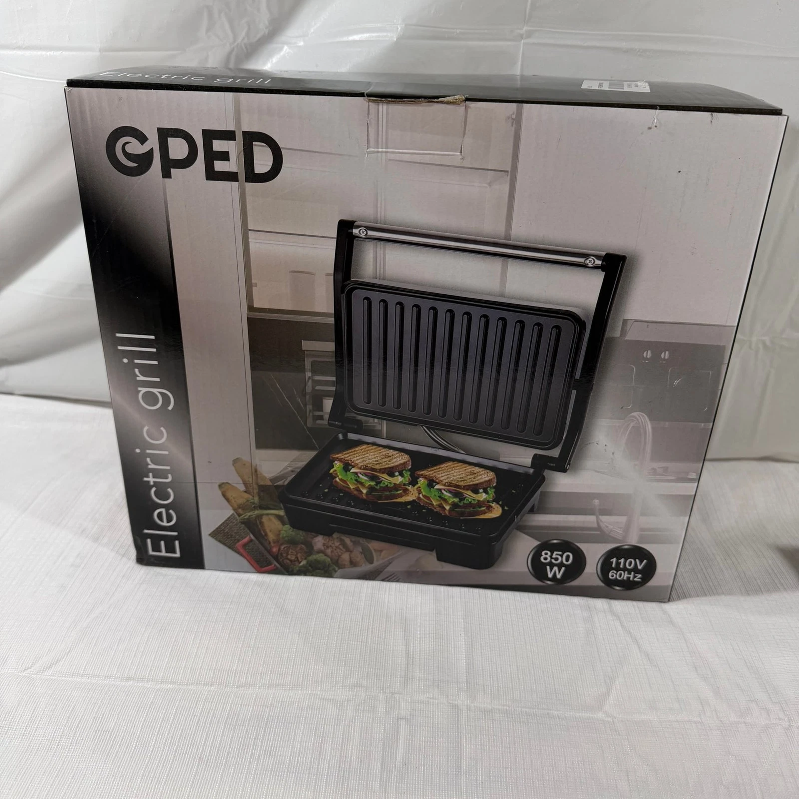 Panini Press Grill, Stainless Steel Sandwich Maker with Double Non-Stick