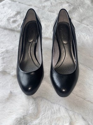 Life Stride Soft System Flex Comfort Black Heels Pumps Shoes Women