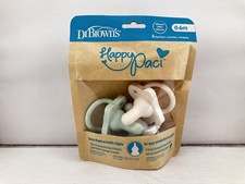 Dr. Brown's HappyPaci One-Piece 100 Silicone Pacifier 0-6m 3pk NEW SEALED