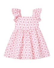 Janie And Jack Floral Eyelet Flutter Sleeve Dress