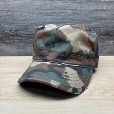 Rapid Dominance Hat Cap Fitted L Multi-Color Distressed Cadet Military Army Camo