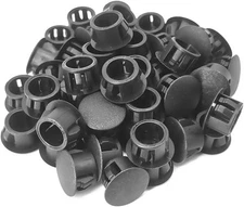 Hole Plugs 1/2" Plastic Flush Type Snap in 13mm(1/2"), Black 