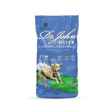 Dr John Silver Dog Food Chicken & Veg 15kg - Adult & Senior Complete Biscuits 1.90 per kilo