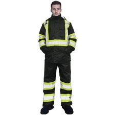 Hi Vis Rain Jacket, Rain Suits for Men Waterproof withBlack Bottom, Rain Coat...