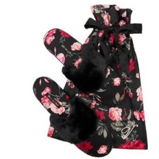 Victoria  s Secret Signature Satin Slippers, Size Small