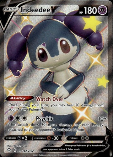 Indeedee V Holo Shiny Holo Rare Shining Fates: Shiny Vault SV114/SV122 NM