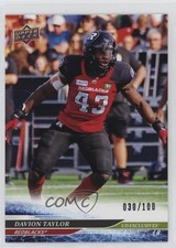 2025 Upper Deck CFL Exclusives /100 Davion Taylor #54 0wr