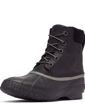 Mens Sorel Cheyanne II Black Waterproof Insulated Winter Snow Rain Duck Boots 