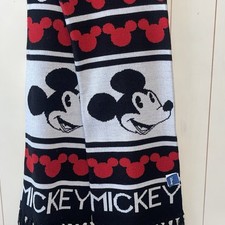 Disney Mickey Mouse Scarf 100% Acrylic 56” Head Wrap Winter Unisex Disneyworld
