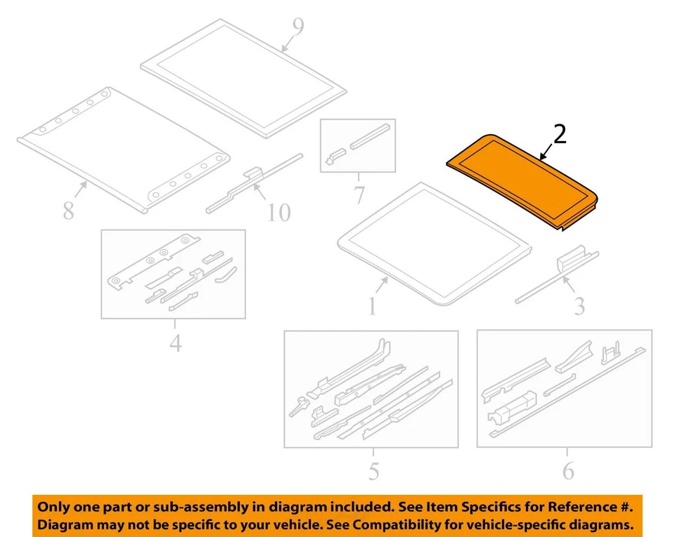 (LOCAL PICKUP ONLY) Roof Glass Panoramic Roof Rear Fits 14-18 BMW X5 916108 Foto 3 de 4
