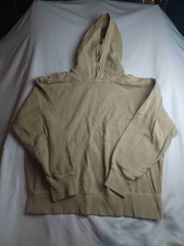 American Eagle Hoodie Mens Large Khaki Fleece Relaxed Fit Pullover Sweatshirt