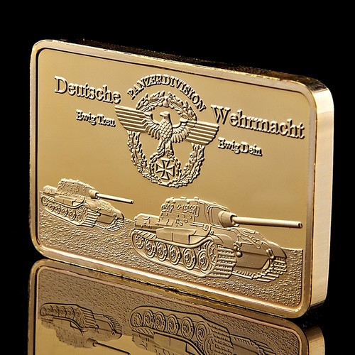1891-1944 The Second World War Erwin Rommel Deutsche Wehrmacht Gold Plated Coin - Picture 6 of 7